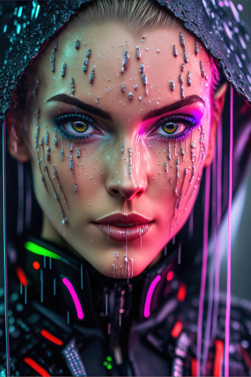 neon cyan grid